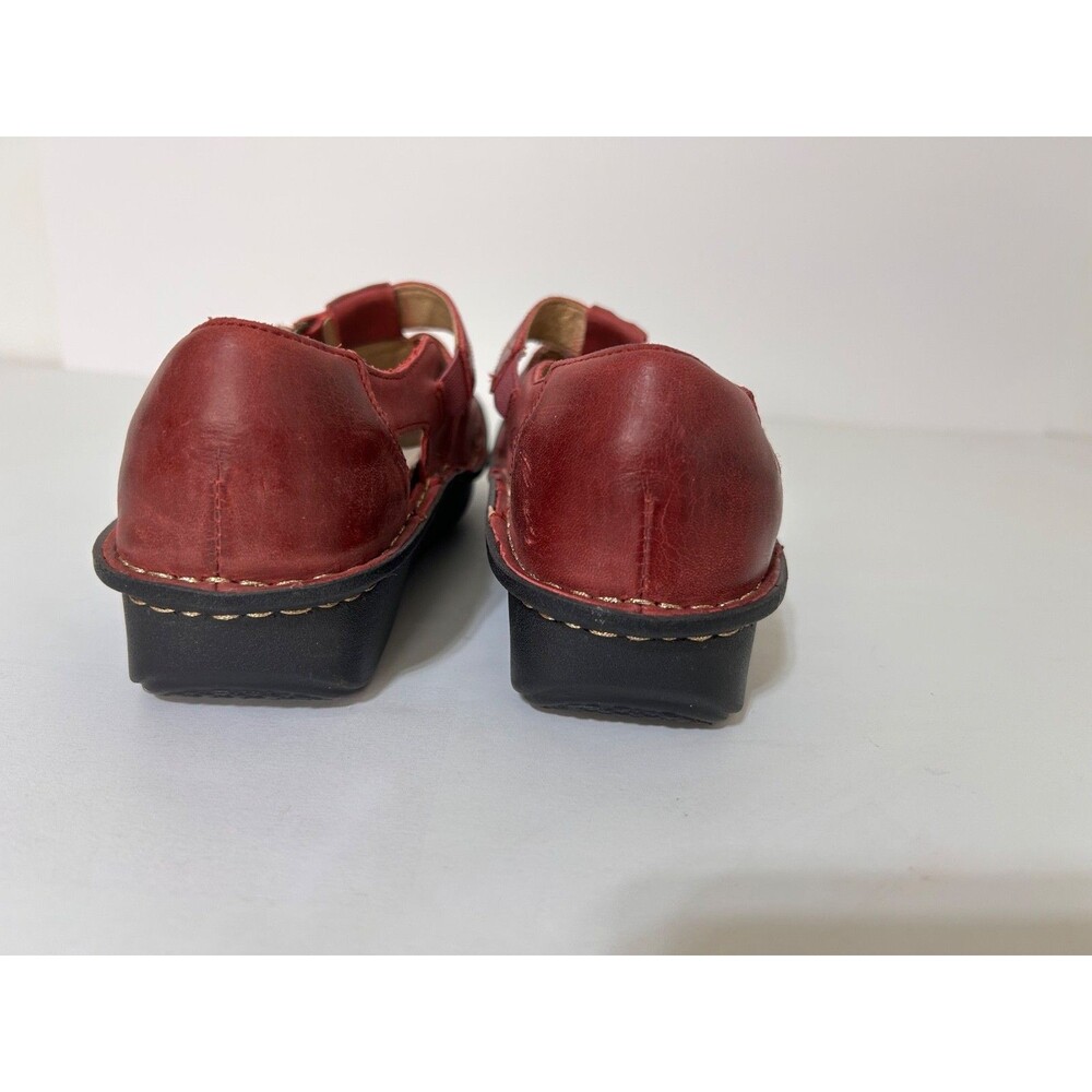 Alegria Women Pesca  Sandal Size 38 US 7.5 Red Leather Shoes - Picture 7 of 13